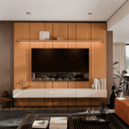 Home Painel Liso Slim Suspenso Imcal 184cm com Led Nature e Off White