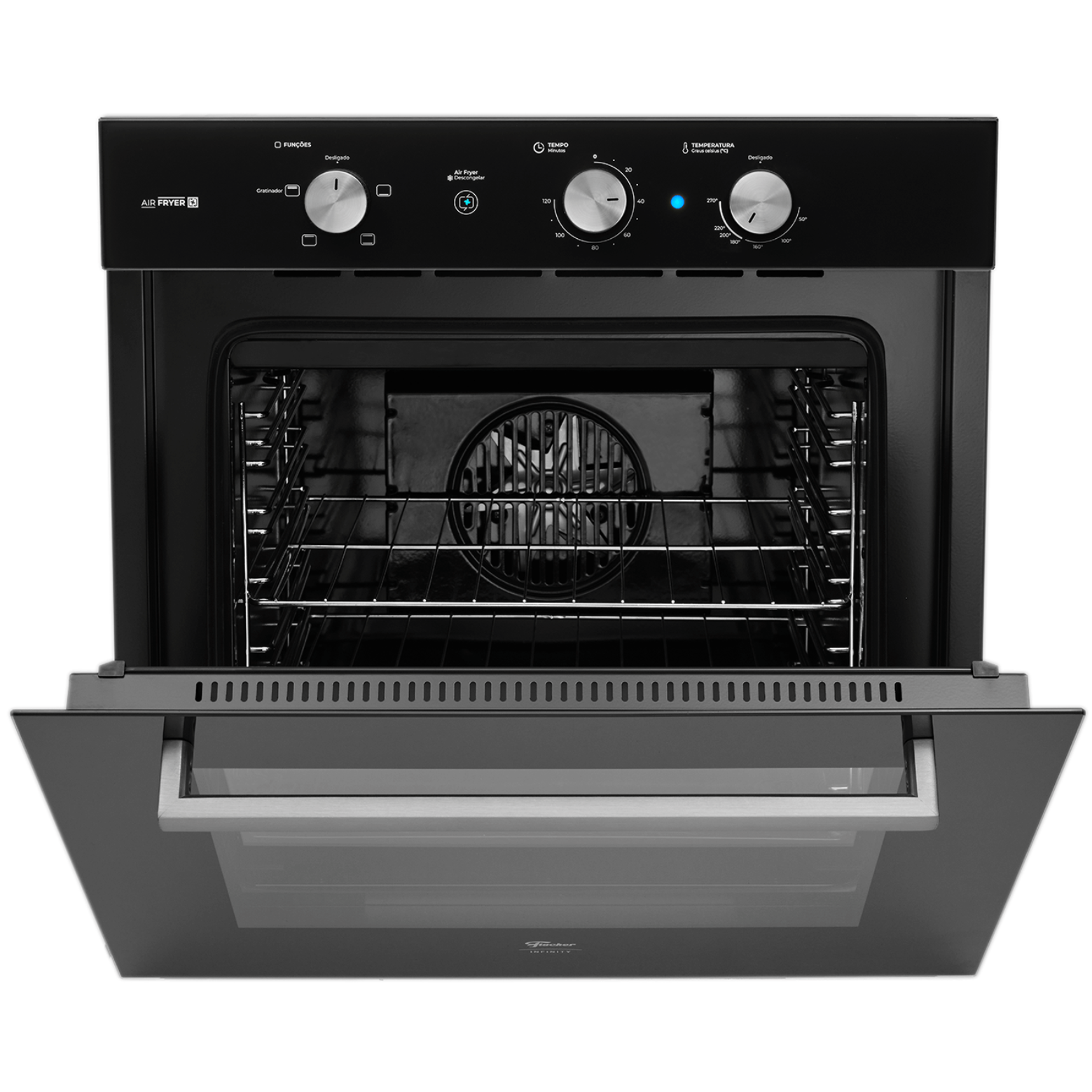 Forno de Embutir Elétrico Fischer 78L Infinity com Air Fryer Preto 220V