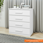 Cômoda Baião Lopas 4 Gavetas Branco