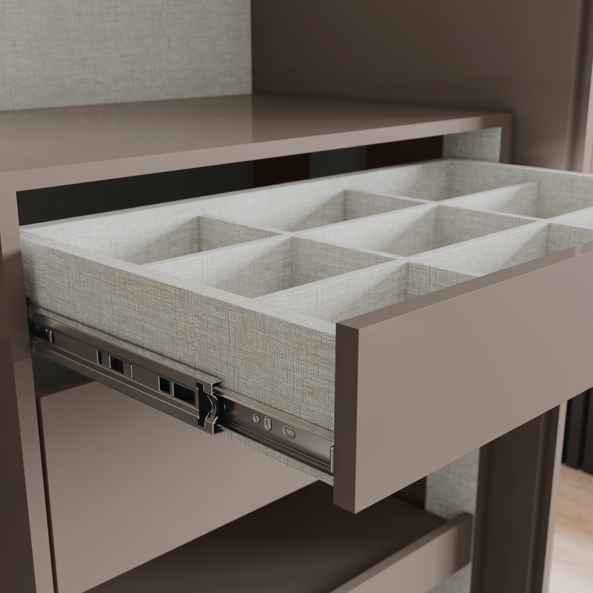Roupeiro Dream Henn 264cm 100% MDF Espelho 2 Portas Avelã e Off White