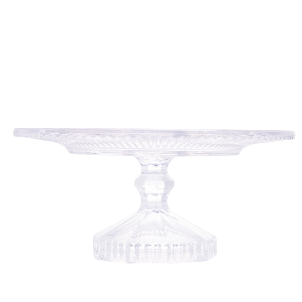 Prato para Bolo com Pe Cristal Coliseu 22,5cm