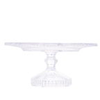 Prato para Bolo com Pe Cristal Coliseu 22,5cm