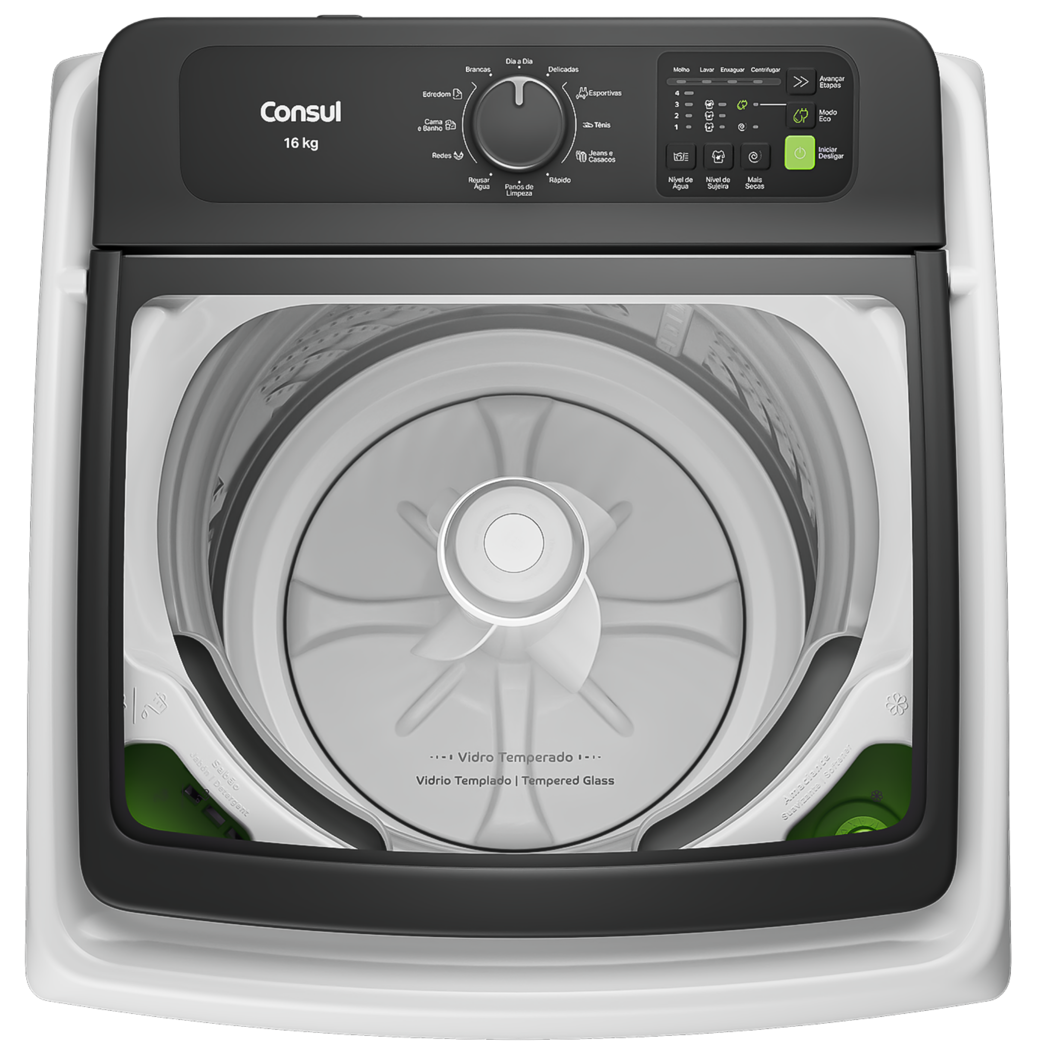 Lavadora de Roupas Consul 16Kg CWN16A Modo Eco Branco 220V