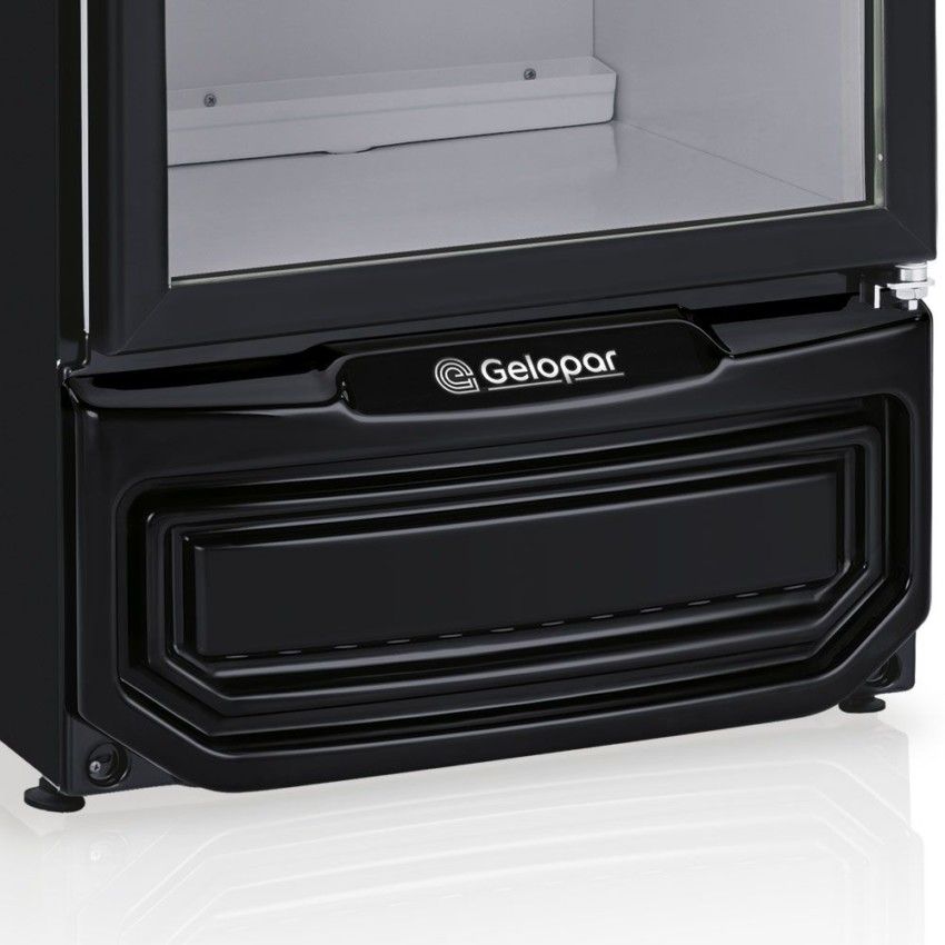 Expositora Vertical de Bebidas Gelopar 228L Porta de Vidro GPTU-230 PR Preto 220V