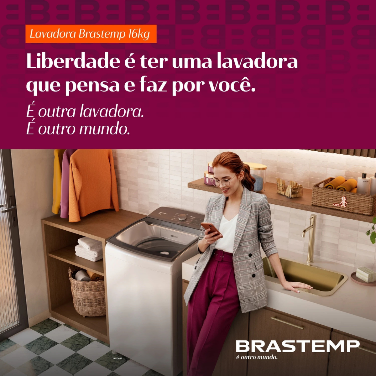Lavadora de Roupas Brastemp Advanced 16Kg BWF16AB Cesto Inox Ciclo TiraManchas Branco 220V