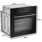Forno de Embutir Elétrico Midea 80L TST80P2 com Função Air Fryer Preto 220V