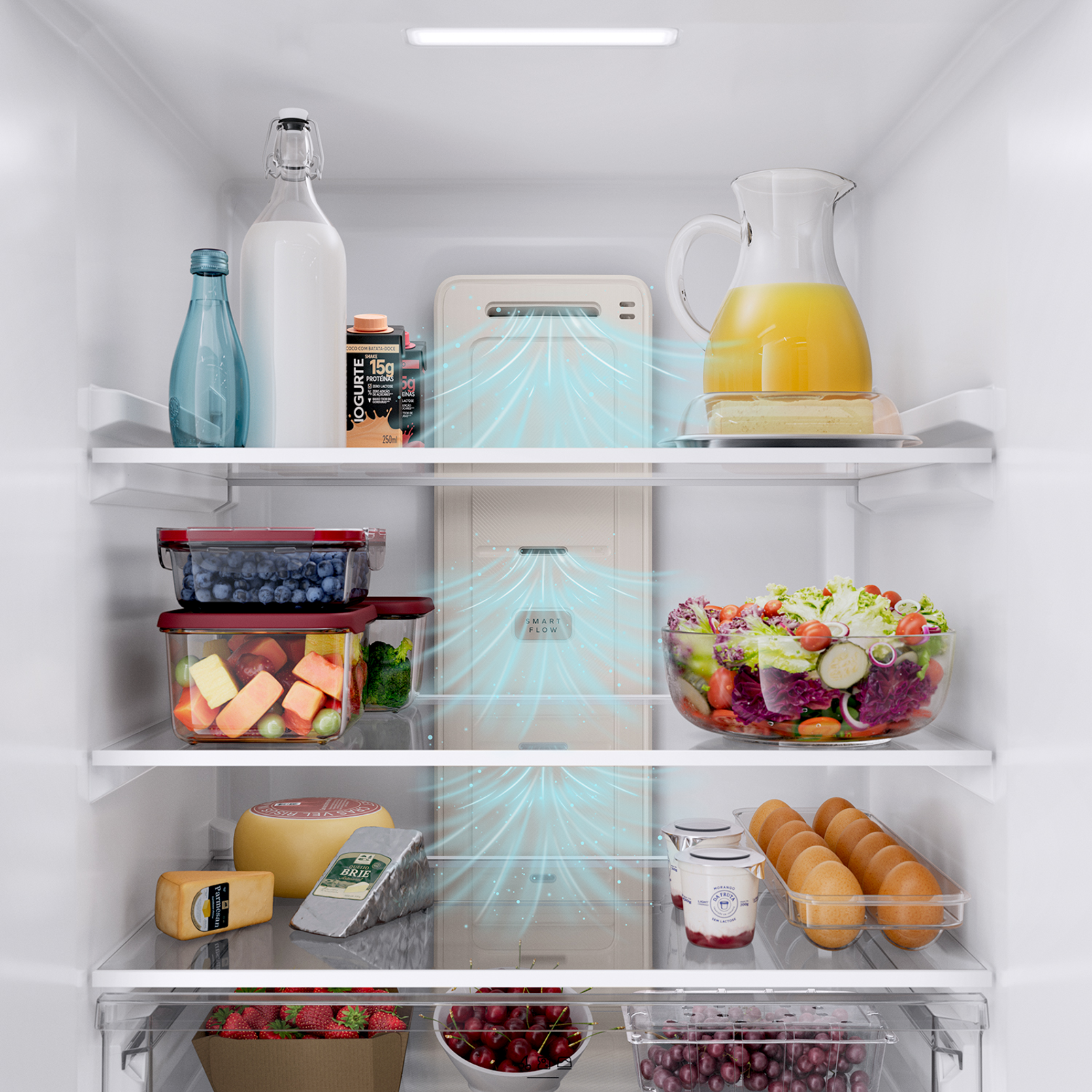 Refrigerador Brastemp 500L BRE66AB Duplex Inverse Inteligente B= Smart Branco Bivolt