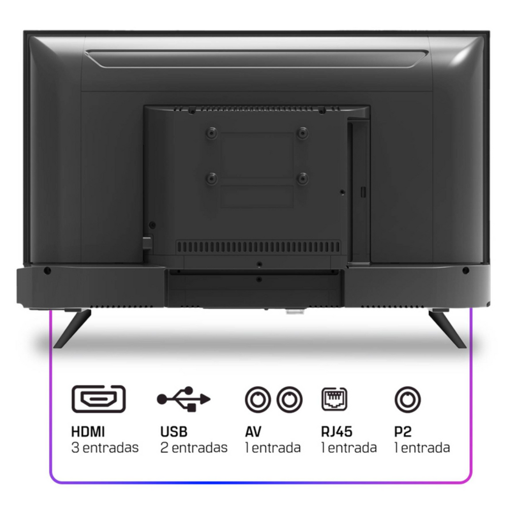 Smart TV LED 24" HD HQ Frameless Android Bivolt