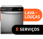 Lava-Louças Brastemp 8 Serviços BLF08BS Prata 220V