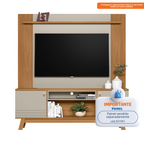 Rack Colorado Linea 180cm Pés Retrô Pés Retrô Nature e Off White
