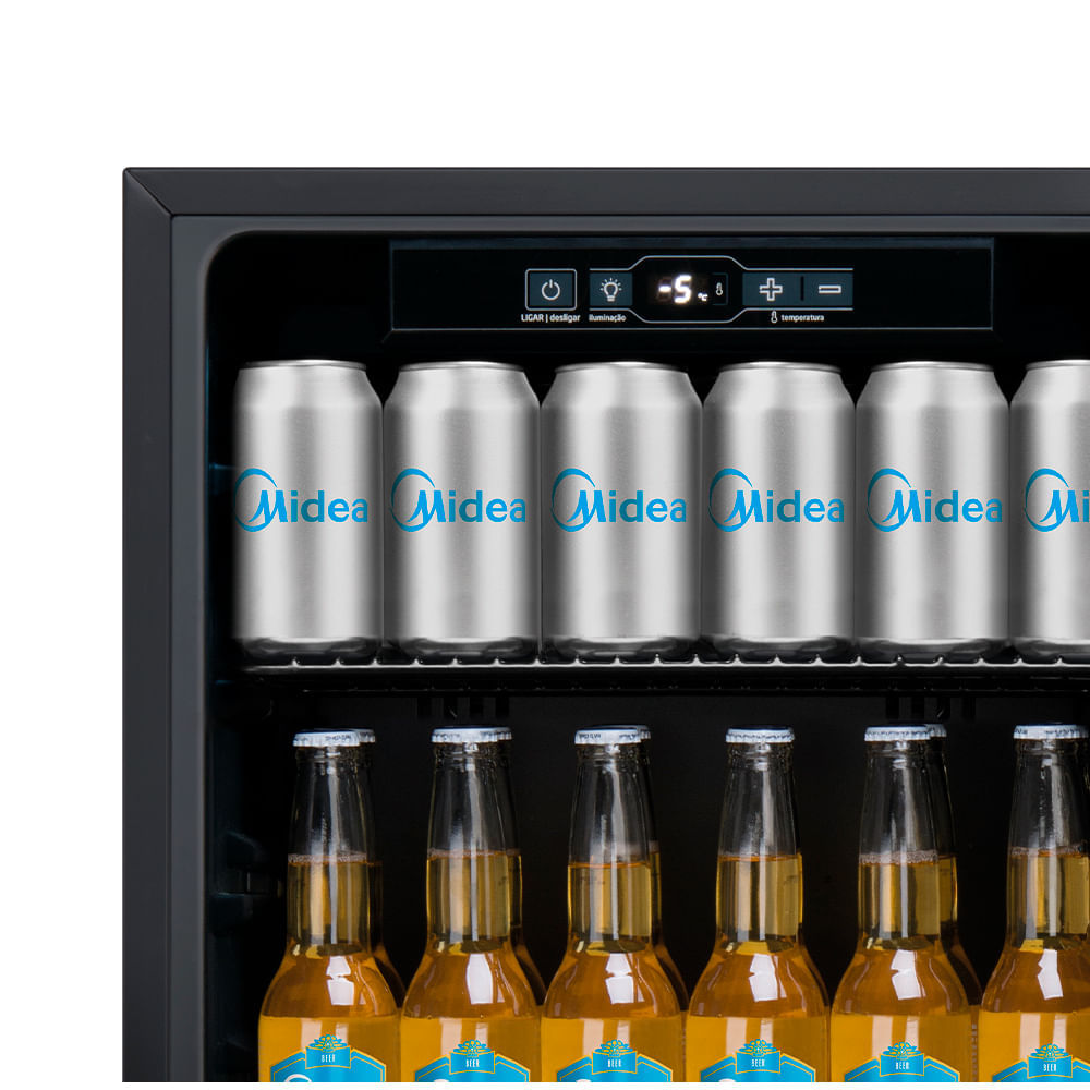 Cervejeira Flex Midea 96L BCA10P2 Frigobar ou Adega Preto 220V