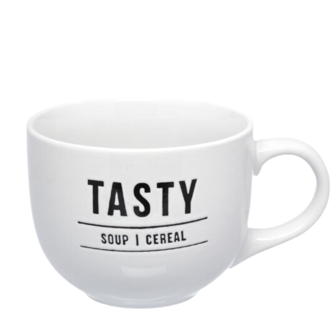Caneca de Ceramica para Cereal Etilux Jumbo Manhattan 750ml Branco