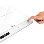 Cooktop Indução Portátil Fischer 1 Boca Mesa Vitrocerâmica Touch Screen Branco Bivolt