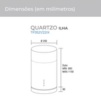 Coifa de Ilha Redonda Suggar Quartzo 35cm TP3522IX Inox 220V