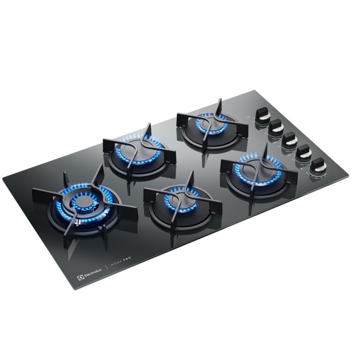 Kit Electrolux Home Pro Forno Elétrico Embutir 80L +Cooktop 5 Bocas +Coifa de Parede 90cm Espelhado 220V