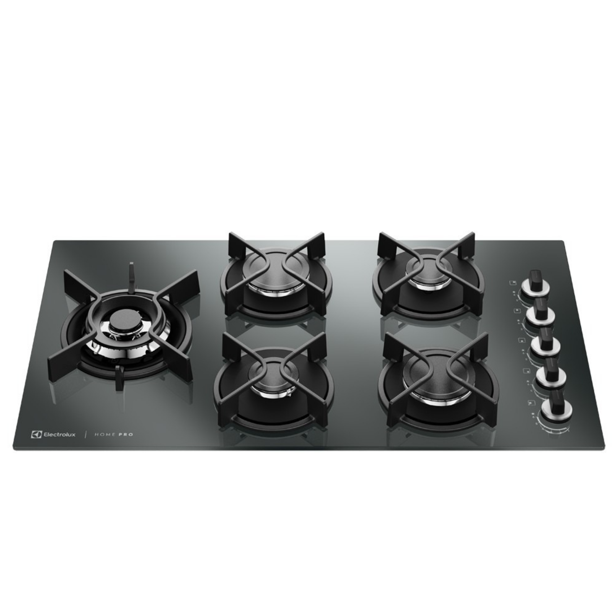 Kit Electrolux Home Pro Forno Elétrico Embutir 80L +Cooktop 5 Bocas +Coifa de Parede 90cm Espelhado 220V