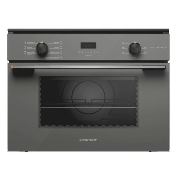 Forno de Embutir Elétrico Brastemp 47L Infinity com Air Fryer Cinza 220V