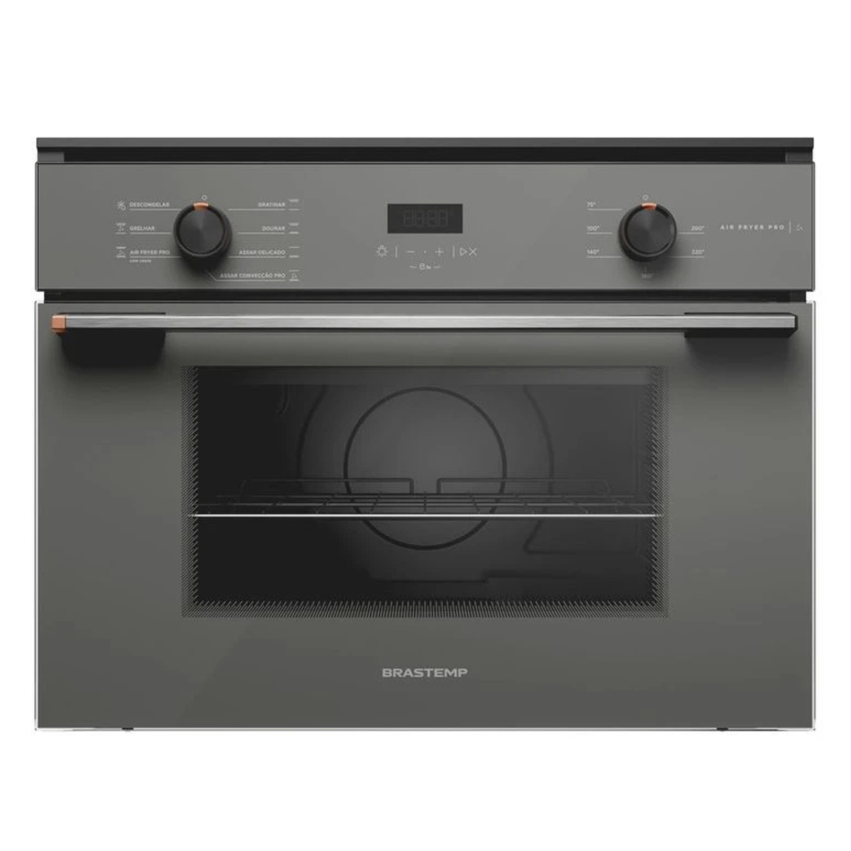 Forno de Embutir Elétrico Brastemp 47L Infinity com Air Fryer Cinza 220V