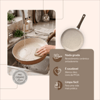 Frigideira Ceramic Life Brinox 24cm Antiaderente Primea Cappuccino