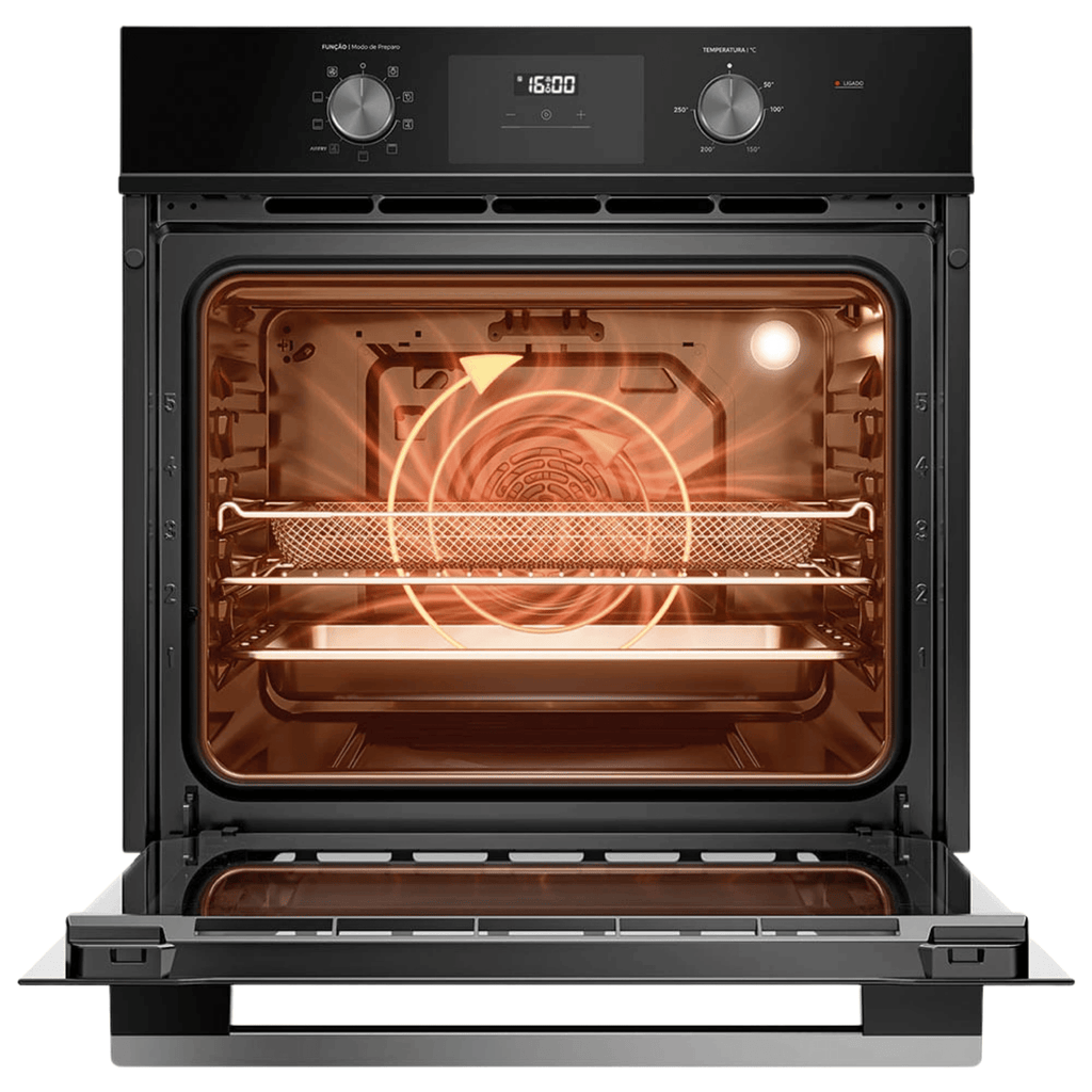 Kit Midea de Embutir Forno Elétrico 80L TSD80P2 + Micro-ondas 35L MGB35M2 Preto 220V