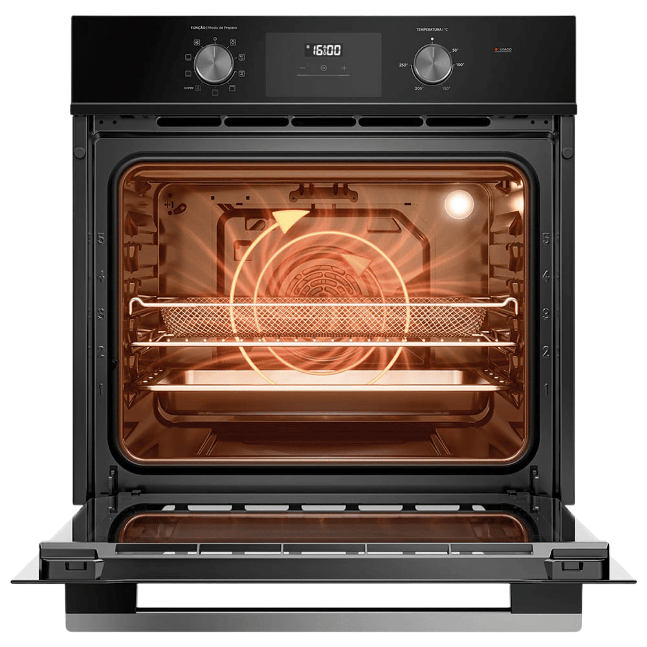 Kit Midea de Embutir Forno Elétrico 80L TSD80P2 + Micro-ondas 35L MGB35M2 Preto 220V