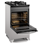 Fogão 4 Bocas Electrolux Efficient FE4GG Piso Mesa de Vidro Tripla Chama PerfectCook Cinza Bivolt