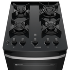 Fogão 4 Bocas Electrolux Efficient FE4GG Piso Mesa de Vidro Tripla Chama PerfectCook Cinza Bivolt
