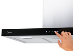 Coifa Midea 90cm de Parede Painel ProTouch com Vidro Preto RTA92 Inox/Preto 220V