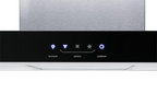 Coifa Midea 90cm de Parede Painel ProTouch com Vidro Preto RTA92 Inox/Preto 220V
