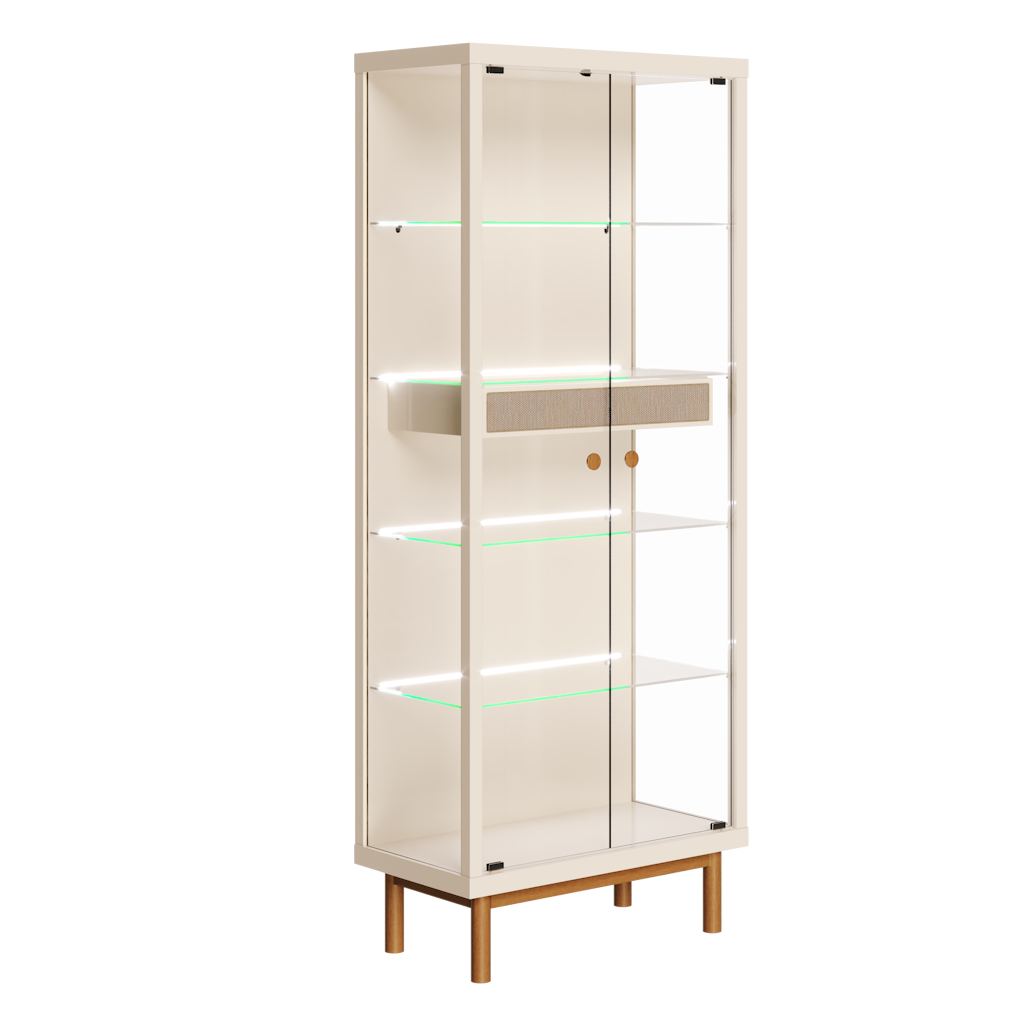 Cristaleira Dune com LED Imcal 74cm Off White