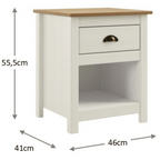 Mesa de Cabeceira Topazio Finestra 1 Gaveta