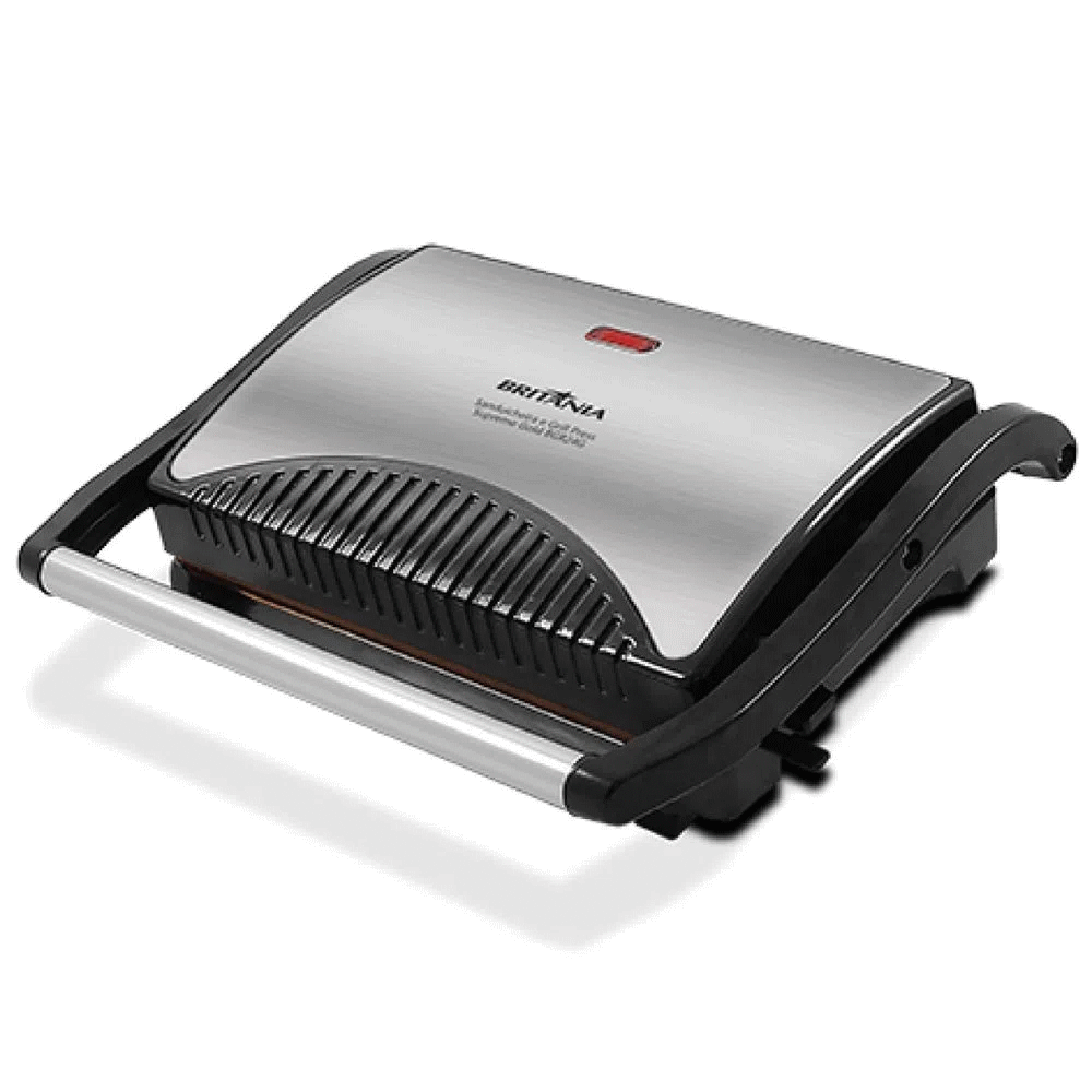 Sanduicheira e Grill Britânia BGR24G Press Supreme Gold Preto/Inox 220V