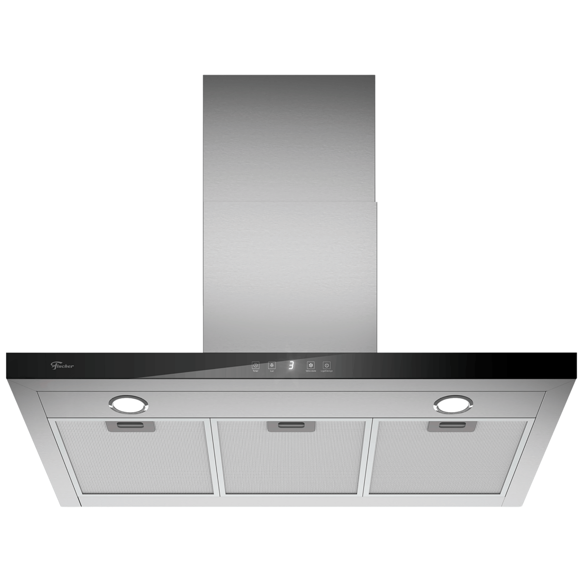 Coifa de Parede Fischer Infinity 90cm Controle por Gesto Inox 220V