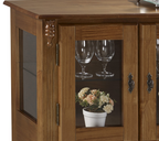 Cristaleira Baixa Rústica Linz 150x96cm 4 Portas 2 Gavetas 100% Madeira Maciça Imbuia