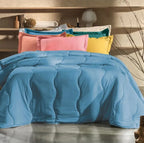 Edredom Queen Altenburg Toque Acetinado Four Season Azul 260x240cm