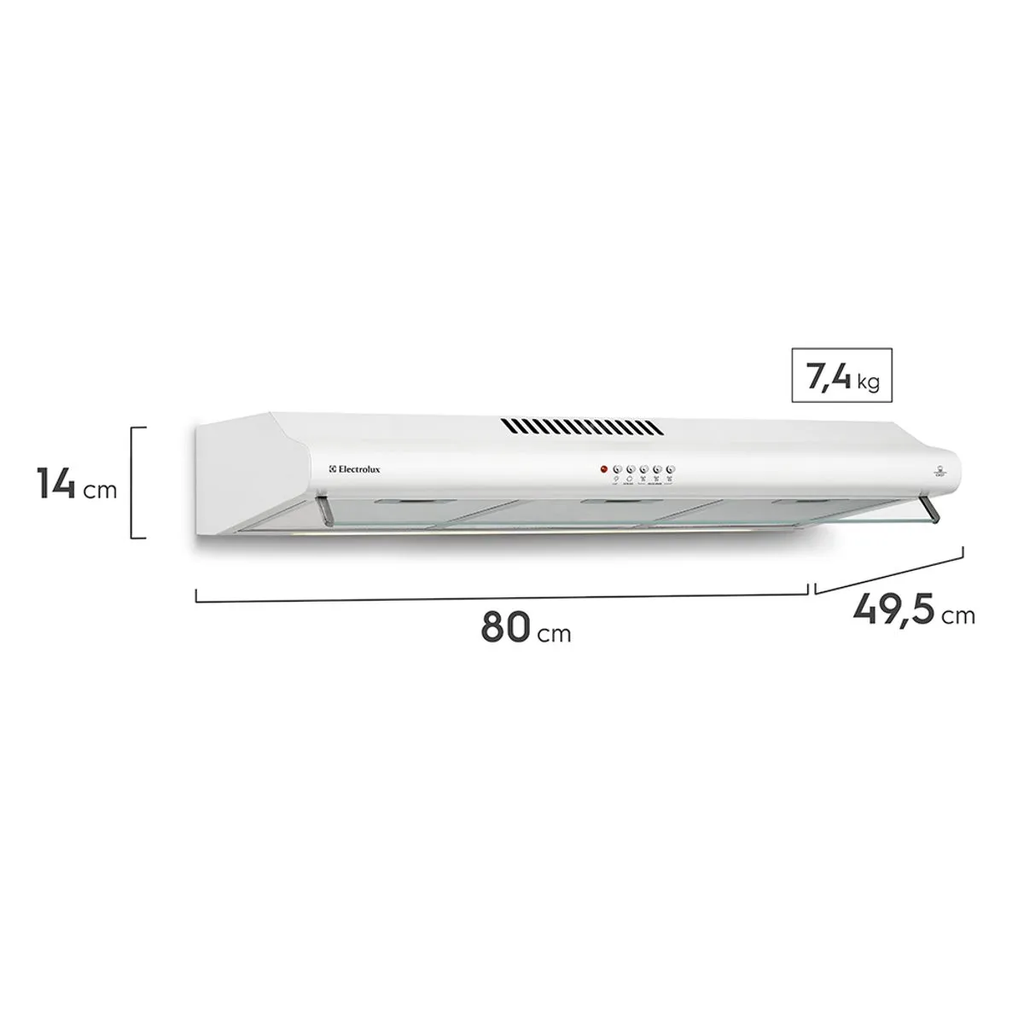 Depurador Electrolux 80cm de Parede DE80B Branco 220V