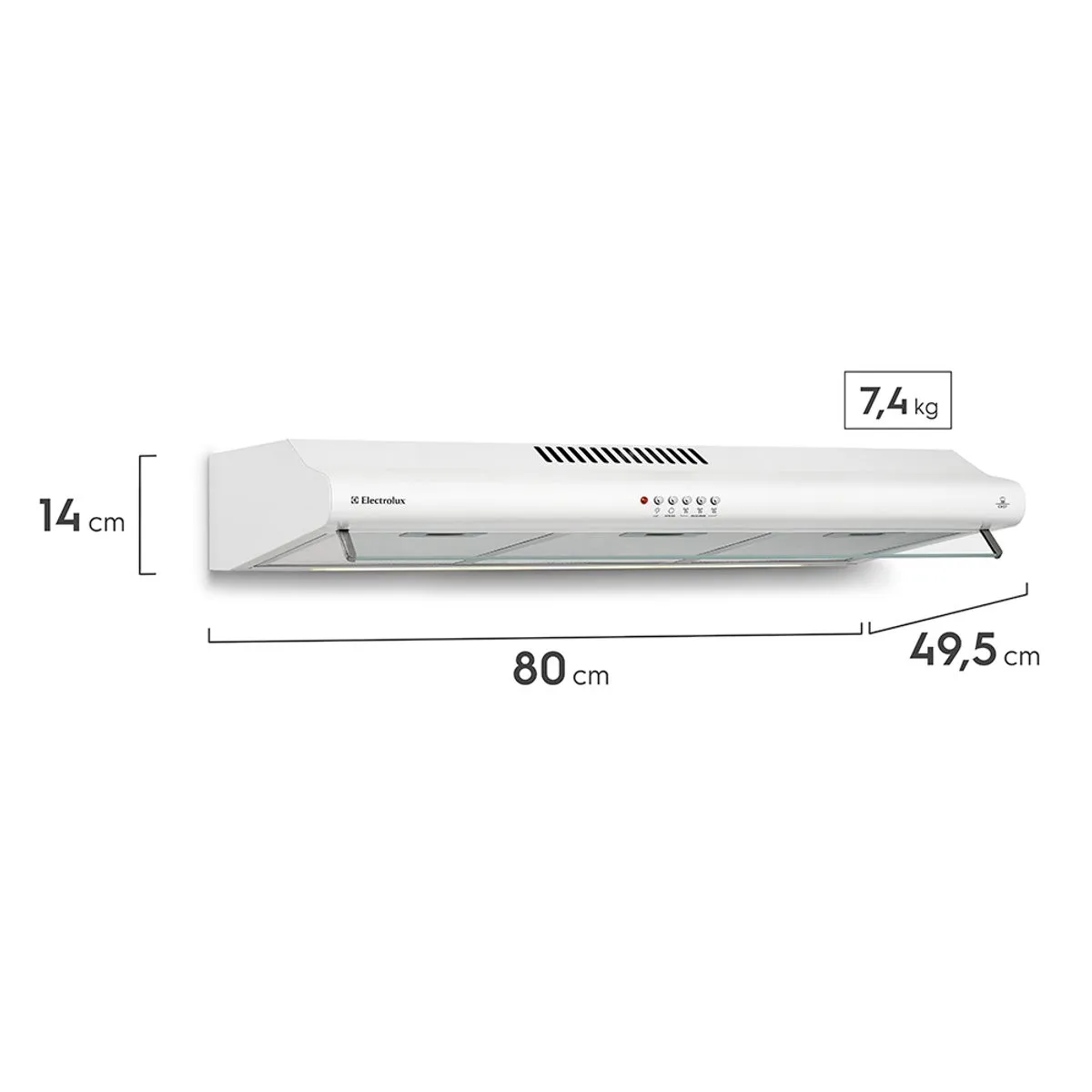 Depurador Electrolux 80cm de Parede DE80B Branco 220V