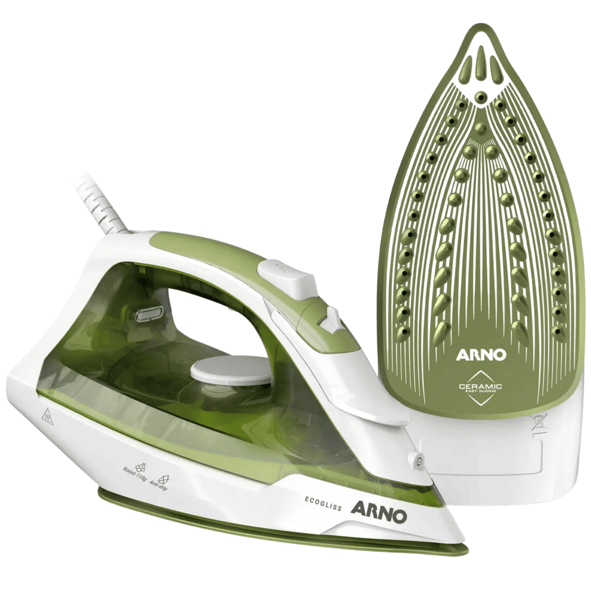 Ferro de Passar a Vapor Arno Ecogliss FEC2 Verde 220V