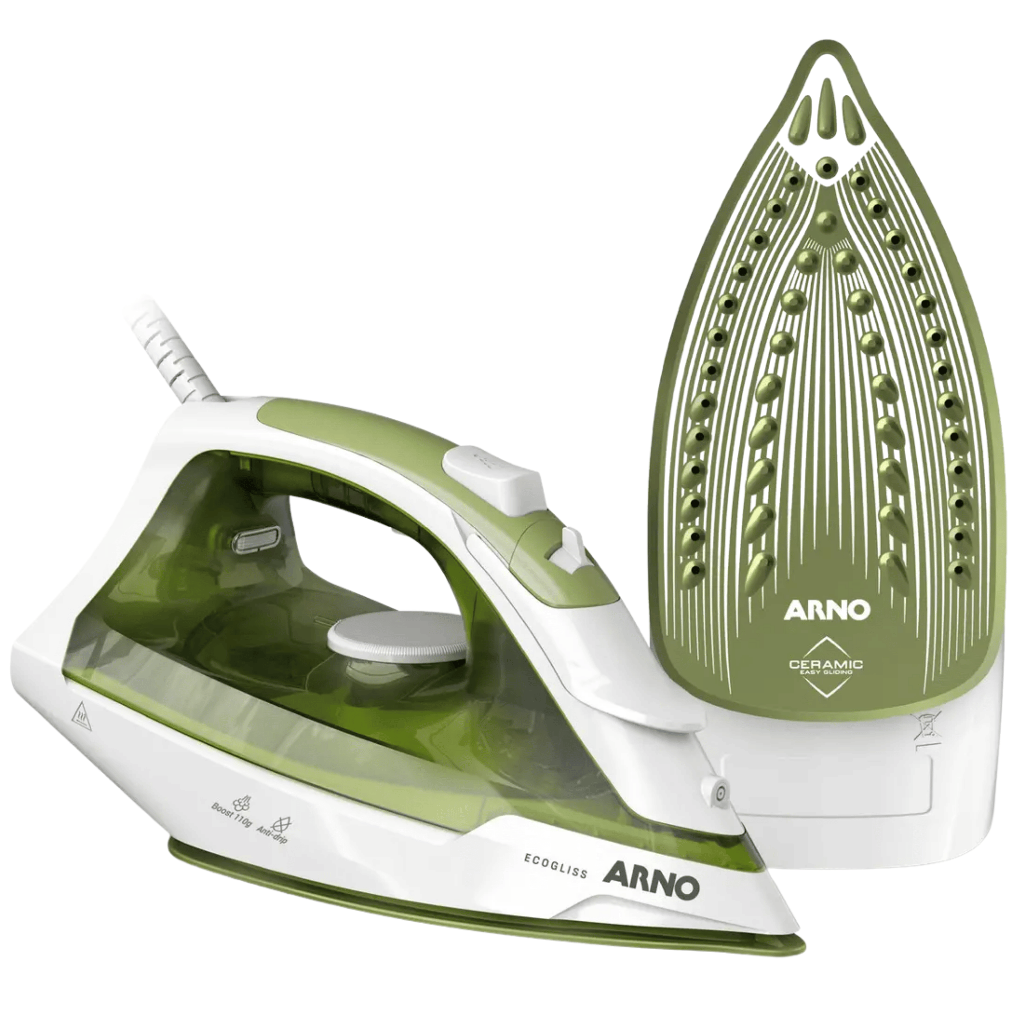 Ferro de Passar a Vapor Arno Ecogliss FEC2 Verde 220V