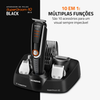 Aparador de Pelos BG-16 Mondial Super Groom 10 em 1 Preto e Laranja Bivolt