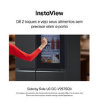 Refrigerador LG 647L Side By Side InstaView Inverter Black Inox 220V