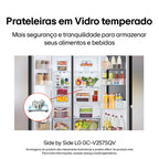 Refrigerador LG 647L Side By Side InstaView Inverter Black Inox 220V