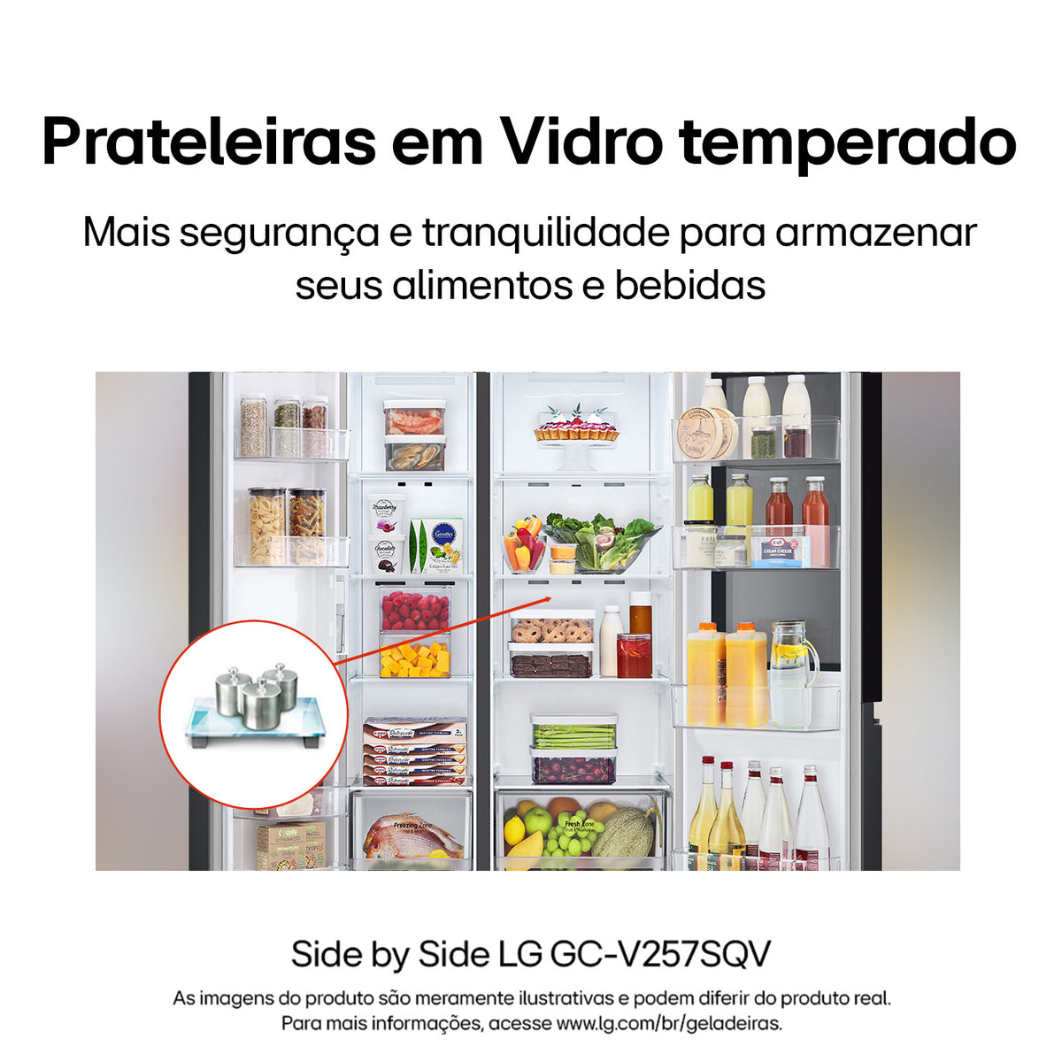Refrigerador LG 647L Side By Side InstaView Inverter Black Inox 220V