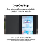 Refrigerador LG 647L Side By Side InstaView Inverter Black Inox 220V