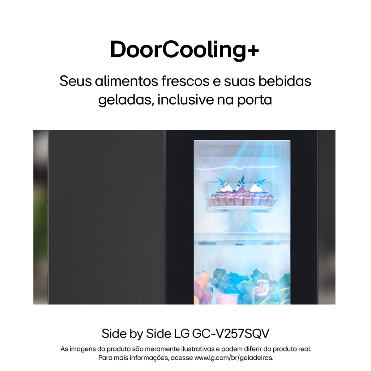 Refrigerador LG 647L Side By Side InstaView Inverter Black Inox 220V