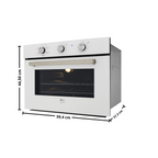 Kit Fischer de Embutir Forno Elétrico 50 Litros Infinity+Micro-ondas 25 Litros Fit Line Branco 220V