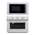 Kit Fischer de Embutir Forno Elétrico 50 Litros Infinity+Micro-ondas 25 Litros Fit Line Branco 220V