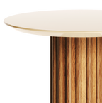 Mesa Lateral Living Redonda Imcal 56x64 Off White