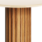 Mesa Lateral Living Redonda Imcal 56x64 Off White