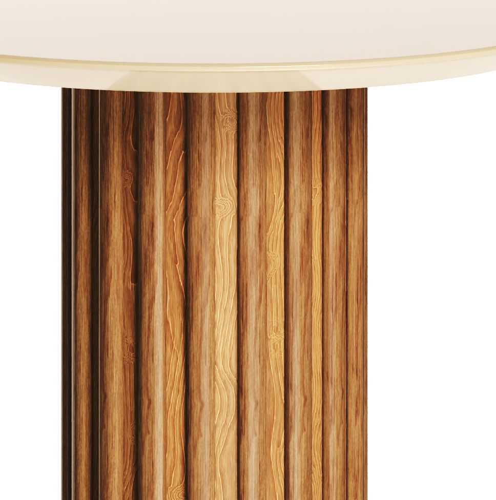 Mesa Lateral Living Redonda Imcal 56x64 Off White